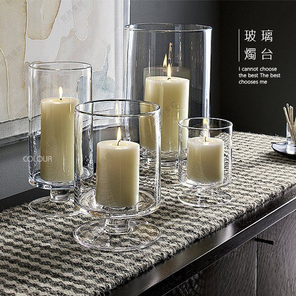法式現代簡約手工玻璃燭台【四款】 - 司麥歐精品燈飾/家居/擺件