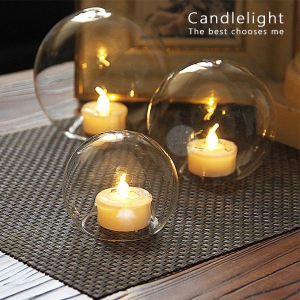 手燭台 浪漫泡泡透明圓球電子燭台- 司麥歐精品燈飾/家居/擺件