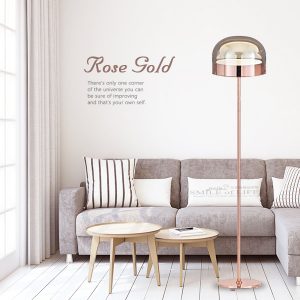 LED 24W 金屬玫瑰金落地燈 SKD-02532