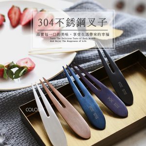 304不銹鋼叉子【六色】