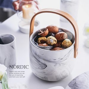 北歐大理石紋手提收納筒