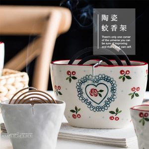 日式蚊香架 【白色/櫻桃/日式手繪花】