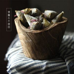 日式復古懷舊裝飾木碗