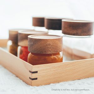 日式木蓋耐熱玻璃密封罐