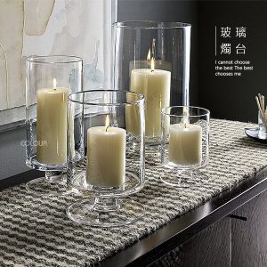法式現代簡約手工玻璃燭台【四款】
