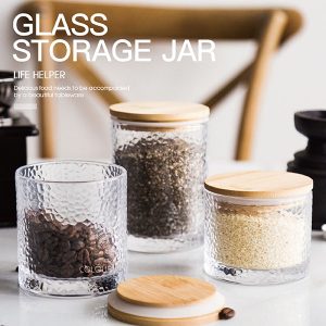 錘目紋玻璃儲物罐【大/中/小號】