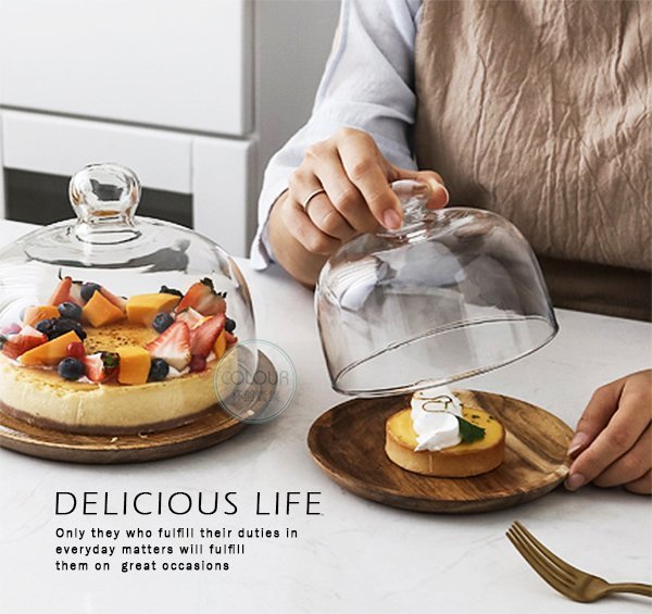 絕美午茶玻璃蓋+木托盤(特小/小/中號)