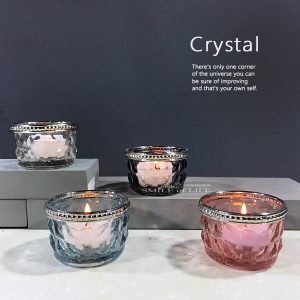 彩色浪漫玻璃燭台