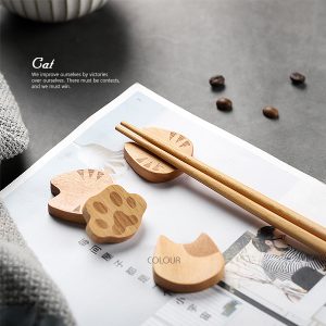 可愛貓咪櫸木筷子架(貓爪/黑耳貓/鬍鬚貓)