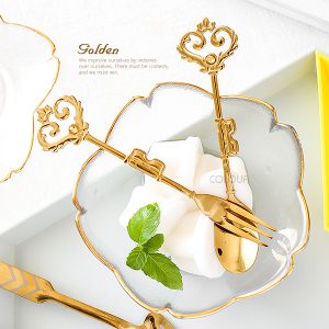 金色愛心皇冠叉勺