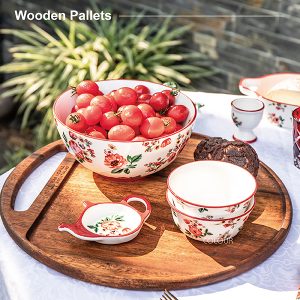 北歐相思木圓形托盤