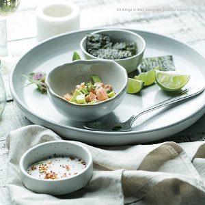 北歐風簡約白陶瓷盤