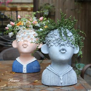 【展示品出清】北歐人像創意花盆