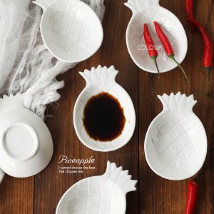 純白菠蘿迷你調味小碟