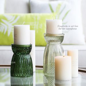 現代簡約玻璃花瓶燭台