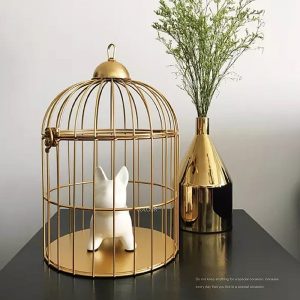 金色鐵藝鳥籠【附鐵鍊】