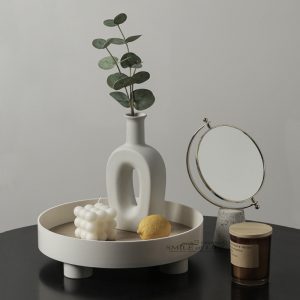 北歐風圓形收納托盤兩件組