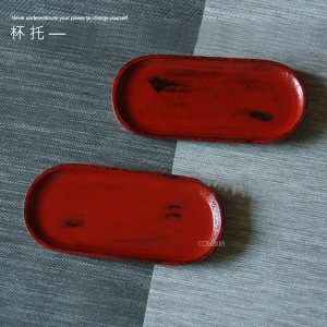 中國紅木茶托茶墊