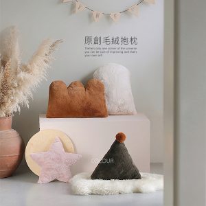 原創ins風抱枕【綠色三角】