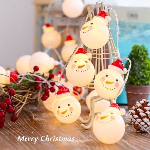 LED聖誕老人/雪人款燈串【USB款/電池款】