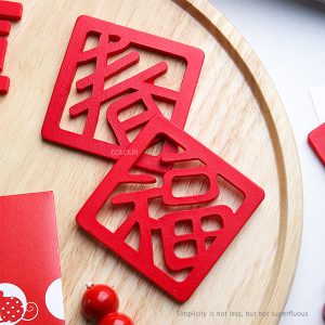 創意木質冰箱貼 春/福/旺