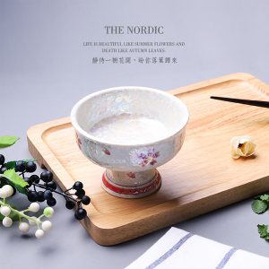 日式復古陶瓷高腳碗