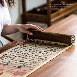 中式蘭亭序曲蘭絨毛茶席