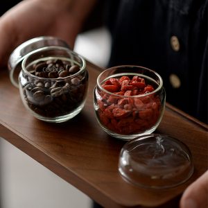 日式茶倉迷你茶葉罐【透明/磨砂款】