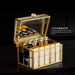 金色口紅收納盒18格