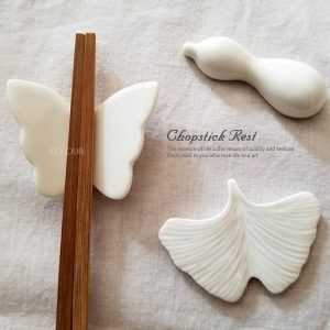 純白色蝴蝶陶瓷架子托