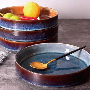 創意冰裂釉陶瓷圓盤