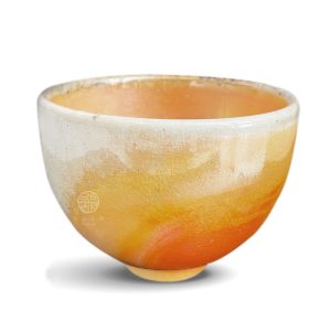 張允澄｜柴燒窯變落灰茶碗OL-002 黃金杯禮盒