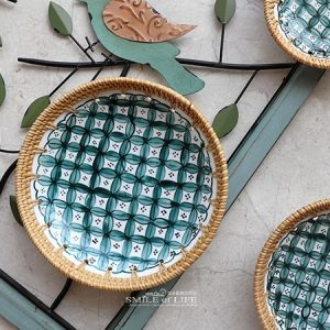 越南籐編橢圓收納盤