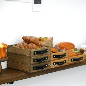 復古木製托盤【紅棕】