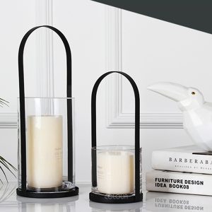 北歐風直筒燭台附蠟燭