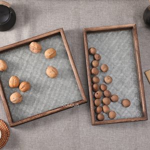 復古海棠花木托盤【正方形/長方形】