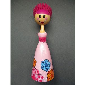 印花花瓶裙優雅娃娃廚房碟刷