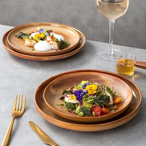 北歐窯變陶瓷圓盤