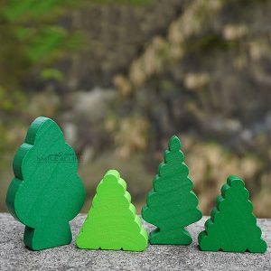 小樹實木積木模型【四款一組】