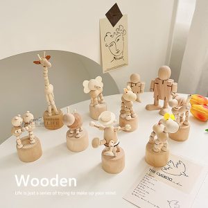 卡通實木關節擺件【多款】