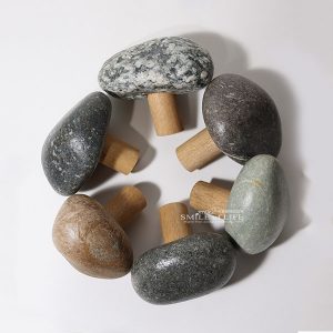 侘寂風石頭實木掛鉤