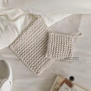 日式復古手工編織杯墊