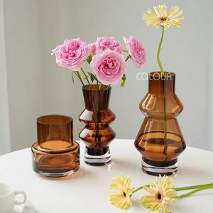 英國琥珀玻璃花瓶