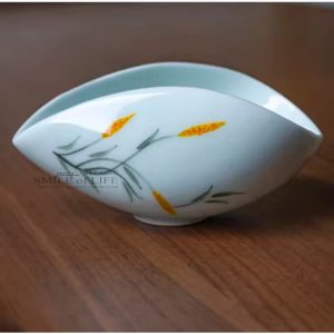 手繪荷花山水茶荷