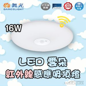 雲朵紅外線感應吸頂燈16W