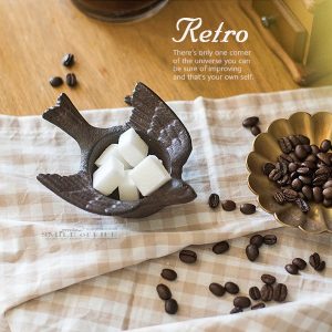 復古鑄鐵飛鳥燭台/菸灰缸