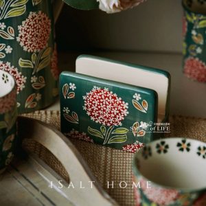 法國手繪盛夏繡球收納盒/紙巾夾