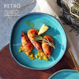 【微瑕】不規則異形陶瓷餐盤