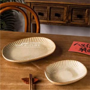復古粗陶手工日料盤